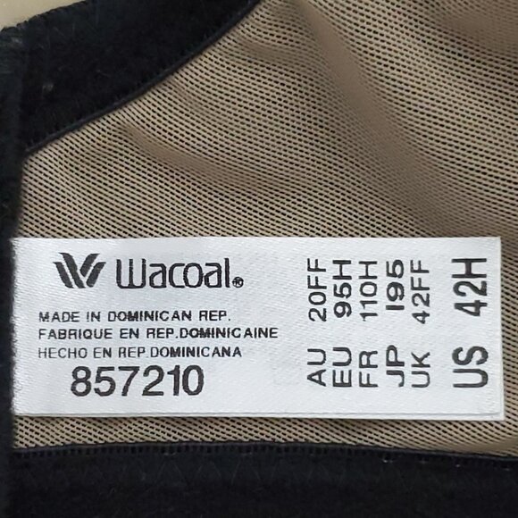 Wacoal #857210 Visual Effects Minimizer Underwire Floral Lace Bra Size 42H - Picture 9 of 12